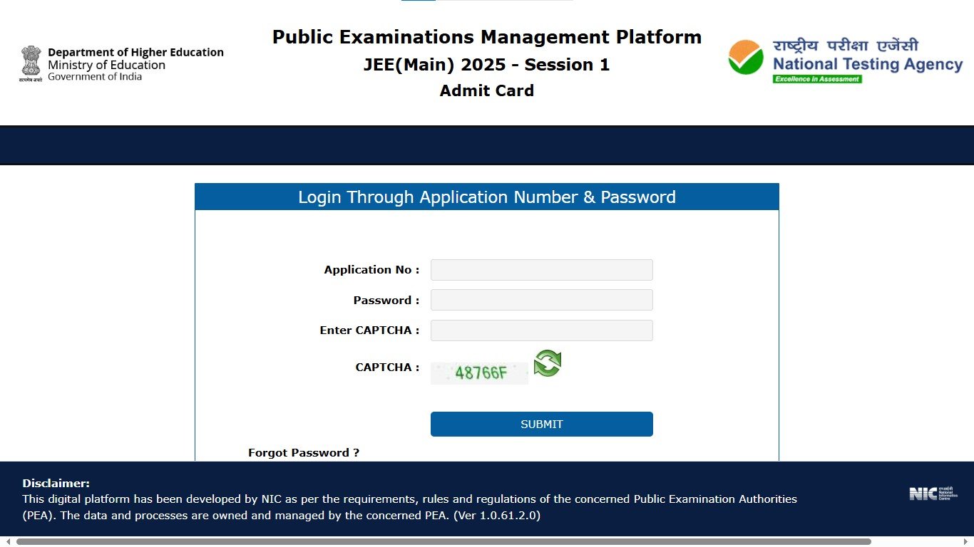 JEE Main 2025 Admit Card